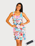 CHACHA Ruffle Knee length DIGITAL PRINT Dress - D2760